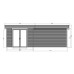 Tuinhuis excellent Cordoba vuren geïmpregneerd 300 x 300 + 385 cm