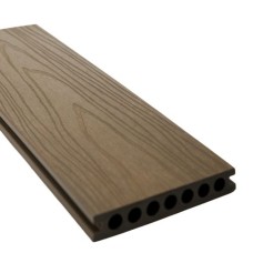 Vlonderplank composiet semi-massief houtstructuur light walnut 2,2x13,8 cm