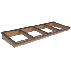 Douglas lichtstraat antraciet lessenaarsdak gelaagd glas 322,2x125 cm