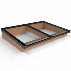 Douglas lichtstraat zwart lessenaarsdak gelaagd glas 158,2x100 cm