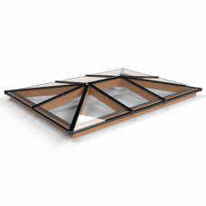 Douglas lichtstraat zwart schilddak gelaagd glas 236,8x205 cm