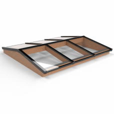 Douglas lichtstraat zwart zadeldak gelaagd glas 240,2x205 cm