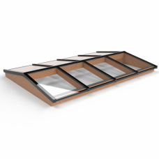 Douglas lichtstraat zwart zadeldak gelaagd glas 322,2x205 cm