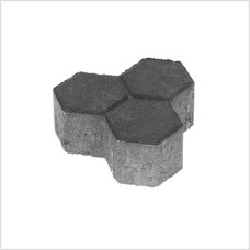 T-3 steen 8 cm zwart met deklaag