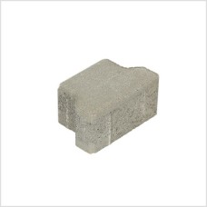 H-profielsteen 8 cm grijs half met deklaag