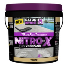 Gator Nitro X fijn voegmortel taupe emmer 12,5 kg Gator Nitro X fijn voegmortel taupe emmer 12,5 kg