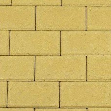Halve betonklinker 10,5x10,5x8 cm geel