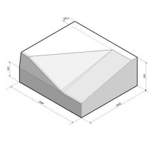 Inritband 45x20x50 cm links grijs
