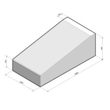Inritband 60x20x30 cm tussenstuk grijs