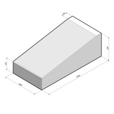 Inritband 65x20x30 cm tussenstuk grijs