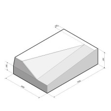 Inritband 75x20x50 cm links grijs