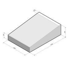 Inritband 75x20x50 cm tussenstuk grijs