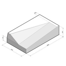 Inritband 80x20x50 cm links grijs