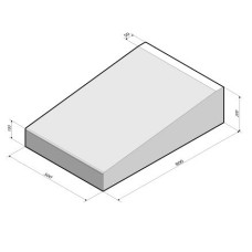 Inritband 80x20x50 cm tussenstuk grijs