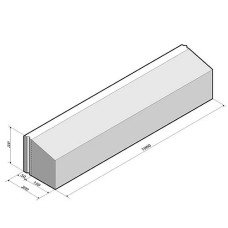 Rijwielpadband 5/20x20x100 cm grijs