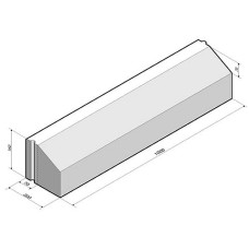 Rijwielpadband 7/20x16x100 cm grijs
