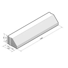 Rijkswaterstaatband 11,5/22,5x16x100 cm grijs