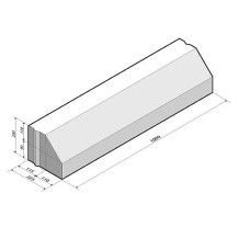 Rijkswaterstaatband 11,5/22,5x20x100 cm grijs