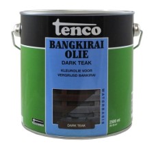 Tenco Bangkirai olie Dark Teak 2,5 liter