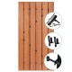 Tuindeur Privacy hardhout met zwart frame inclusief slot 195x120 cm