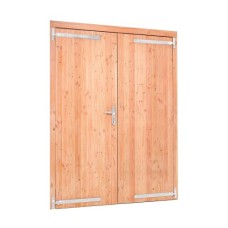 Dubbele dichte deur Red class wood 185x205 cm RVS beslag K226274