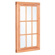 Uitzetraam Red class wood 9 ruits RVS beslag 100x155,4 cm