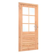 Douglas enkele glasdeur RVS beslag 100x205 cm linksdraaiend