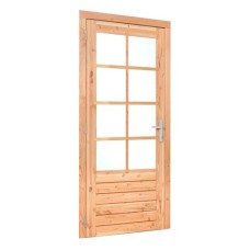 Douglas enkele glasdeur dubbel glas RVS beslag 100x205 cm linksdraaiend