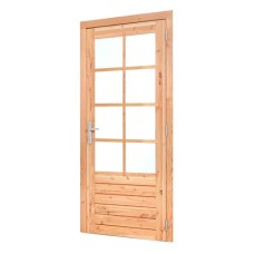 Douglas enkele glasdeur dubbel glas RVS beslag 100x205 cm rechtsdraaiend