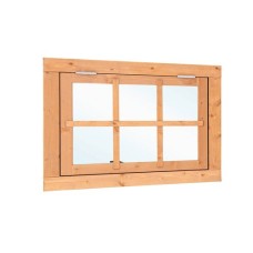 Douglas uitzetraam RVS beslag 90x70 cm