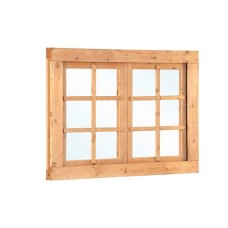Douglas uitzetraam dubbel glas RVS beslag 125,2x90 cm