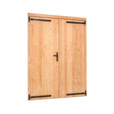 Douglas dubbele klampdeur XXL rvs beslag 240x215 cm linksdraaiend