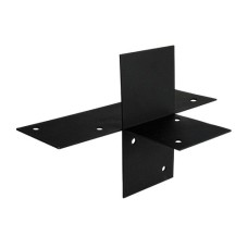 Pergola hoekverbinding met verlenging voor 12x12 cm balken zwart gepoedercoat incl. bevestigingsset