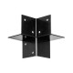 Pergola hoekverbinding voor 15x15 cm balken zwart gepoedercoat incl. bevestigingsset