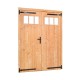 Douglas dubbele klampdeur 1-ruits zwart beslag 185x205 cm linksdraaiend