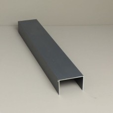 Glazen schuifwand zijgeleiding set 3-sporig antraciet Glazen schuifwand zijgeleiding set 3-sporig antraciet