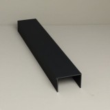 Glazen schuifwand zijgeleiding set 3-sporig zwart +€ 110,95