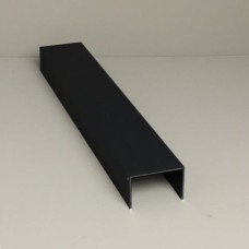 Glazen schuifwand zijgeleiding set 3-sporig zwart Glazen schuifwand zijgeleiding set 3-sporig zwart