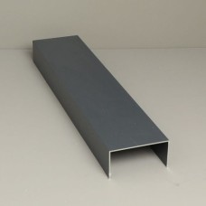 Glazen schuifwand zijgeleiding set 4-sporig antraciet Glazen schuifwand zijgeleiding set 4-sporig antraciet