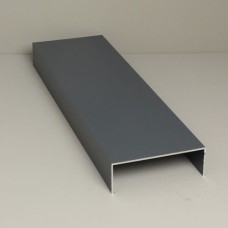 Glazen schuifwand zijgeleiding set 6-sporig antraciet Glazen schuifwand zijgeleiding set 6-sporig antraciet