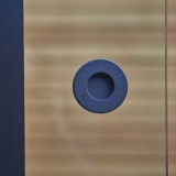 Glazen schuifwand deurgreep plakhandvat RVS zwart rond (set van 2) +€ 184,75