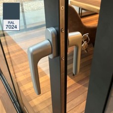 Glazen schuifwand zij-sluiting antraciet