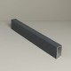Glazen schuifwand aluminium fundatiekoker 3x6x600 cm