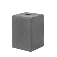 Betonpoer/sokkel antraciet doorlopend gat 14x14x20 cm