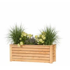 Lariks plantenbak horizontale latten 130x43x53 cm Lariks plantenbak horizontale latten 130x43x53 cm