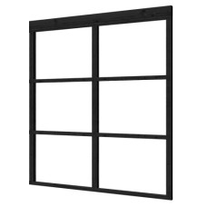 Steellook glaswand zwart B90xH224 cm (2 stuks van 45 cm)