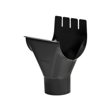 Gootsetonderdeel gootuitloop zwart gecoat Gootsetonderdeel gootuitloop zwart gecoat