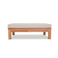 Tambora teak salontafel/hocker incl. glasplaat 75x120x40 cm
