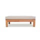 Tambora teak salontafel/hocker incl. glasplaat 75x120x40 cm