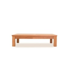 Tambora teak bijzettafel/hocker incl. glasplaat 80x80x40 cm